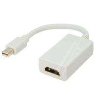 HDMI-A-KUPPLUNG  MINI-DISPLAYPORT-STECKER WEISS 15CM 