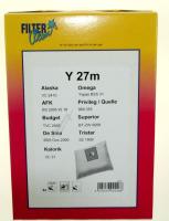 Y27M  4 MIKROBEUTEL + 1 MIKROFILTER  SCHACHTEL (ersetzt: #M21217 PAPER BAGS GB2PBU) FL0782K