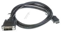 HDMI-A-STECKER  DVI-D STECKER (18+1) SCHWARZ  1 0M 