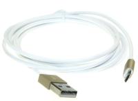 USB2.0 A ST.MICRO USB B ST.  FAST CHARGING  WHITE  1M 