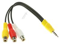 AV C KABEL  4PIN 3.5MM KLINKENSTECKER  3X C  BUCHSE (ersetzt: #D300910 AV CORD L230MM ST-3.5P RCA-SX3) 