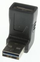 WINKELADAPTER EASY-USB 2.0-A STECKER > USB 2.0-A BUCHSE (ersetzt: #F190537 GENDER-USB HW-F350F550 BKA2C006 20X20X1) 65521