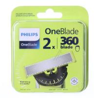 ONEBLADE 360° ERSATZKLINGE  SILBER  2 STÜCK (ersetzt: #Q156610 SCHERKOPF ONEBLADE MESSER 2 PACK) (ersetzt: #M412181 SCHERKOPF ONEBLADE  3 STÜCK) (ersetzt: #U876901 QP41030  SCHERKOPF ONEBLADE) QP42050